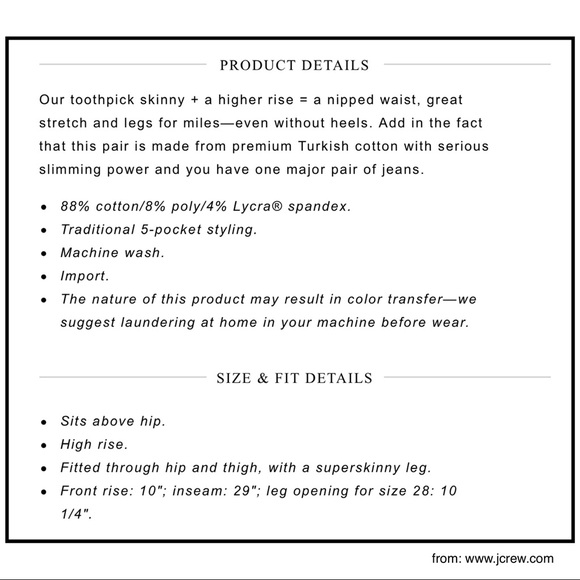 J. Crew cropped skinny ankle corduroy pants 27 - Picture 5 of 5